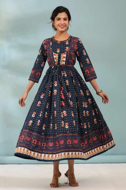 Women Printed Pure Cotton Ethnic Dresses